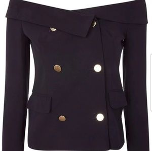 Topshop Off the Shoulder Blazer